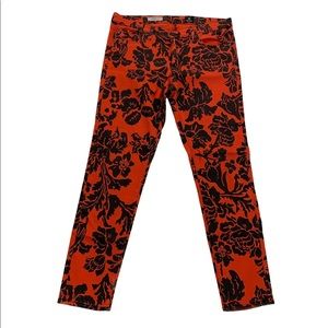 AG Adriano Goldschmeid Super Skinny Legging Ankle Floral Print Pants